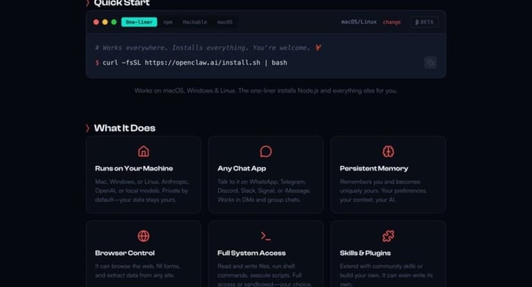Возможности OpenClaw — автоматизация задач