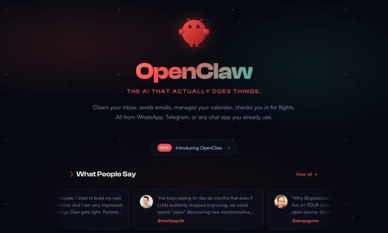 OpenClaw — главная страница ИИ-ассистента