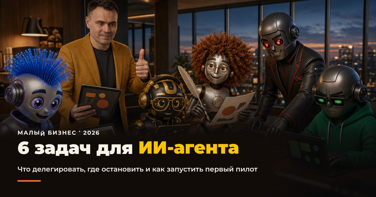 6 задач малого бизнеса, которые можно делегировать ИИ-агенту в 2026 году