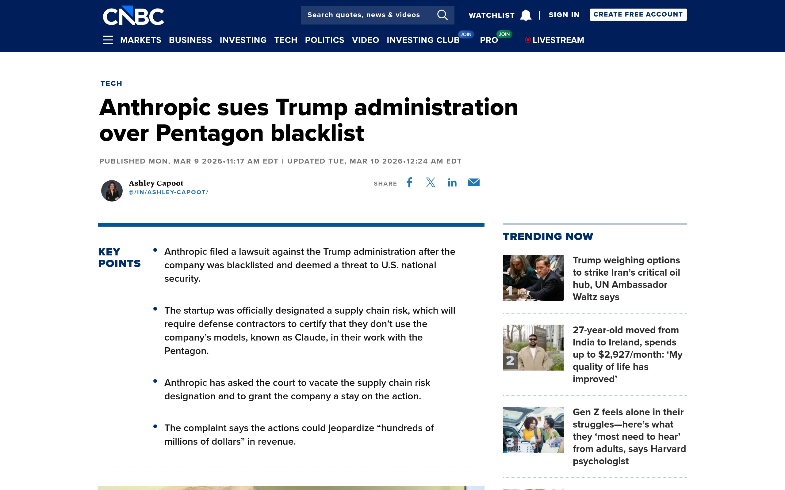 Anthropic vs Пентагон: почему Трамп запретил Claude и что это значит для всех