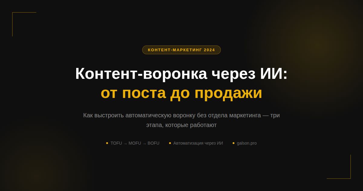 Контент-воронка через ИИ