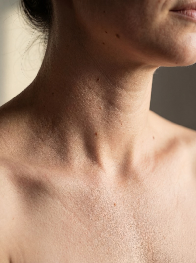 Текстура кожи — ключицы